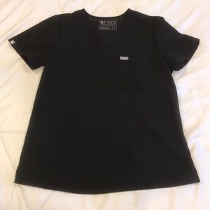 Figs Small 1 pocket scrub top black Catarina